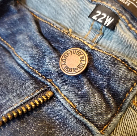 Judy Blue Boho Plus Size High Rise Ultra Flare Dark Denim Blue Jeans Size 22W - Picture 13 of 14